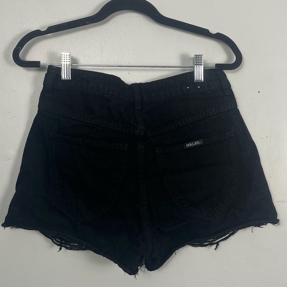Rolla’s original short high rise cut off distressed black size 27 - Picture 5 of 9
